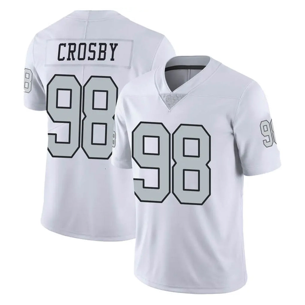 Ndoa LV.Raiders #98 Maxx Crosby Player White Limited Color Rush Home Game Stitched Jerseys