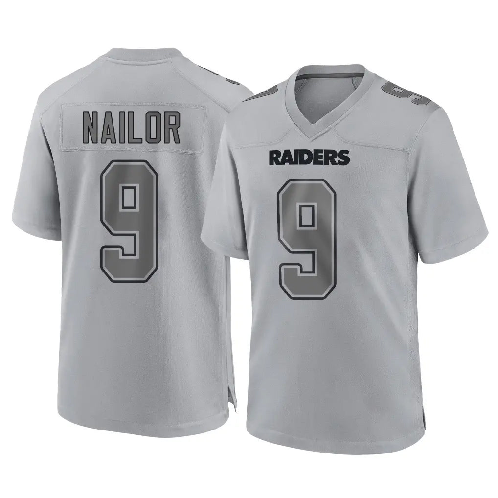 Ndoa LV.Raiders #9 Jalen Nailor Player Gray Atmosphere Fashion Limited Game Stitched Jerseys