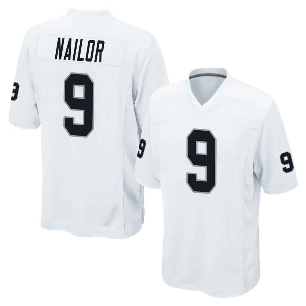 Ndoa LV.Raiders #9 Jalen Nailor Player White Home Game Stitched Jerseys