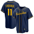 Ndoa M.Brewers #11 Jackson Chourio Player Navy Home Game Stitched Jerseys