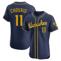 Ndoa M.Brewers #11 Jackson Chourio Player Navy Home Limited Elite Stitched Jerseys
