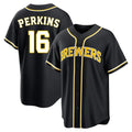 Ndoa M.Brewers #16 Blake Perkins Player Black Fashion Out Home Game Stitched Jerseys