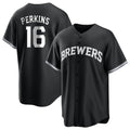 Ndoa M.Brewers #16 Blake Perkins Player Black Game Home Stitched Jerseys