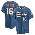 Ndoa M.Brewers #16 Blake Perkins Player Blue 2026 City Connect Home Game Stitched Jerseys