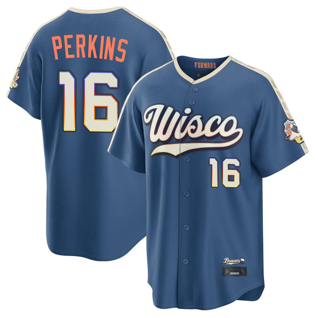 Ndoa M.Brewers #16 Blake Perkins Player Blue 2026 City Connect Home Game Stitched Jerseys