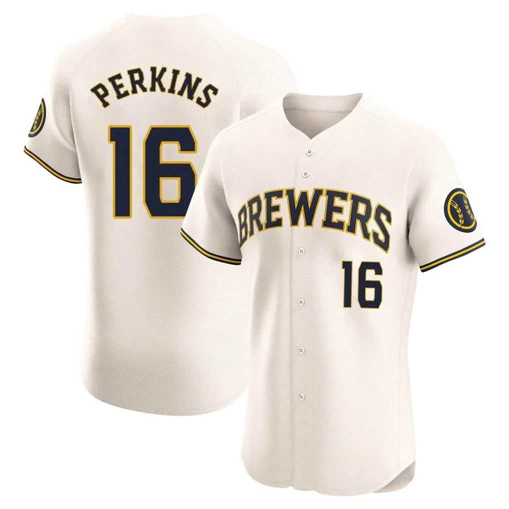 Ndoa M.Brewers #16 Blake Perkins Player Cream Home Limited Elite Stitched Jerseys