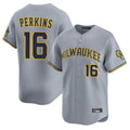 Ndoa M.Brewers #16 Blake Perkins Player Gray Home Limited Stitched Jerseys