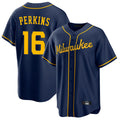 Ndoa M.Brewers #16 Blake Perkins Player Navy Home Game Stitched Jerseys