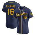 Ndoa M.Brewers #16 Blake Perkins Player Navy Home Limited Elite Stitched Jerseys