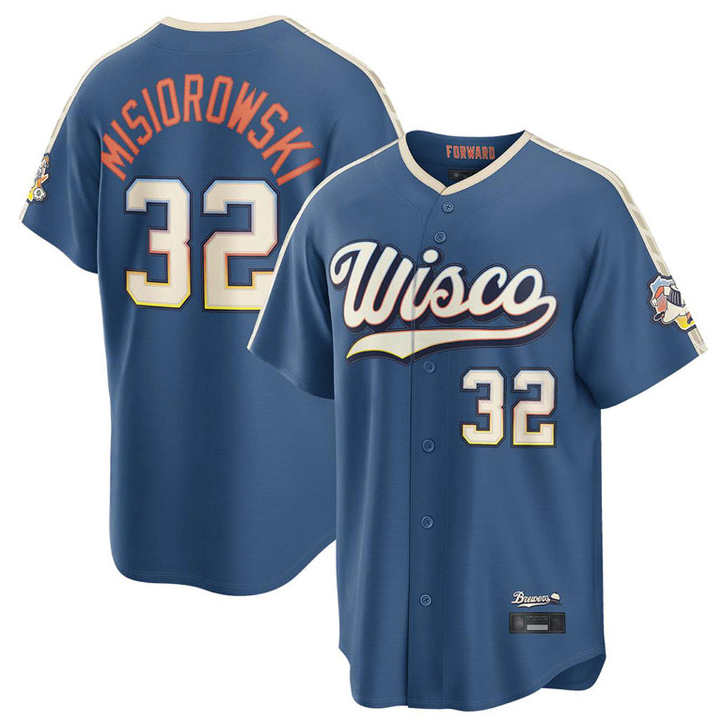 Ndoa M.Brewers #32 Jacob Misiorowski Player Blue 2026 City Connect Home Game Stitched Jerseys