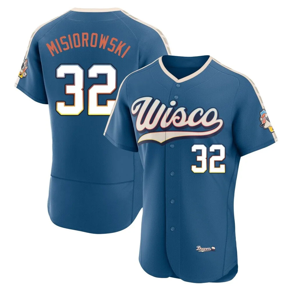 Ndoa M.Brewers #32 Jacob Misiorowski Player Blue 2026 City Connect Home Limited Elite Stitched Jerseys
