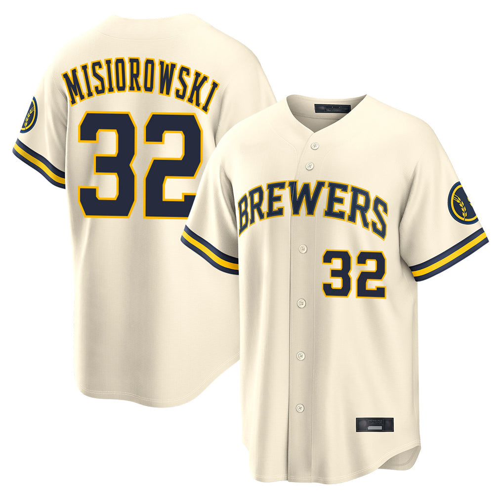 Ndoa M.Brewers #32 Jacob Misiorowski Player Cream Home Limited Stitched Jerseys