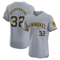Ndoa M.Brewers #32 Jacob Misiorowski Player Gray Home Limited Elite Stitched Jerseys