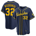 Ndoa M.Brewers #32 Jacob Misiorowski Player Navy Home Stadium Game Stitched Jerseys