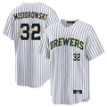 Ndoa M.Brewers #32 Jacob Misiorowski Player White Stripes Limited Game Home Stitched Jerseys