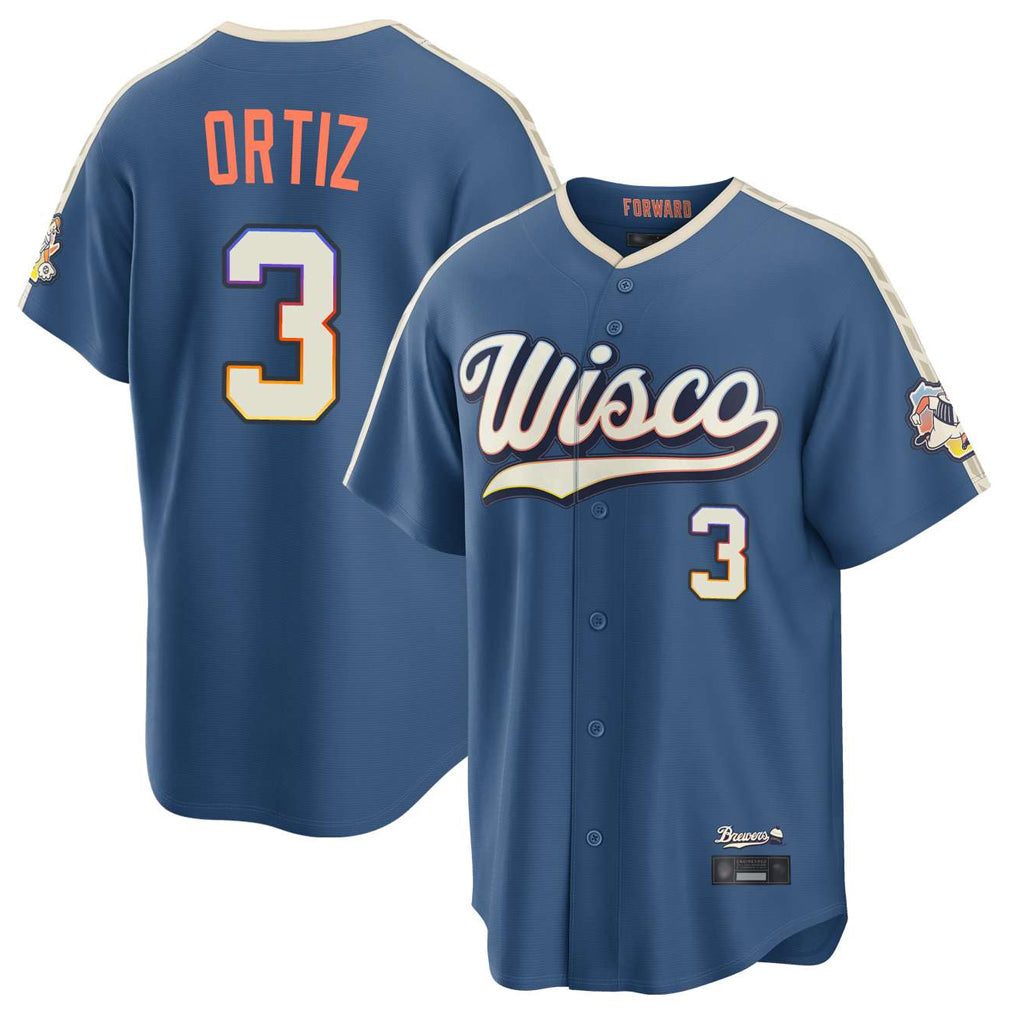 Ndoa M.Brewers #3 Joey Ortiz Player Blue 2026 City Connect Home Game Stitched Jerseys