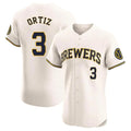 Ndoa M.Brewers #3 Joey Ortiz Player Cream Home Limited Elite Stitched Jerseys