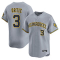 Ndoa M.Brewers #3 Joey Ortiz Player Gray Home Limited Stitched Jerseys