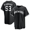 Ndoa M.Brewers #53 Brandon Woodruff Player Black Game Home Stitched Jerseys