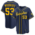Ndoa M.Brewers #53 Brandon Woodruff Player Navy Home Stadium Game Stitched Jerseys
