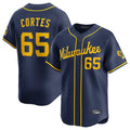 Ndoa M.Brewers #65 Nestor Cortes Player Navy Home Limited Stitched Jerseys
