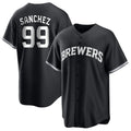 Ndoa M.Brewers #99 Gary Sanchez Player Black Game Home Stitched Jerseys