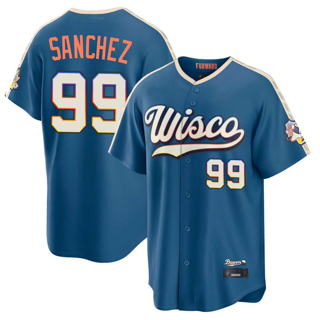 Ndoa M.Brewers #99 Gary Sanchez Player Blue 2026 City Connect Home Game Stitched Jerseys