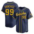 Ndoa M.Brewers #99 Gary Sanchez Player Navy Home Limited Stitched Jerseys
