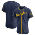 Ndoa M.Brewers Blank Player Navy Home Limited Elite Stitched Jerseys