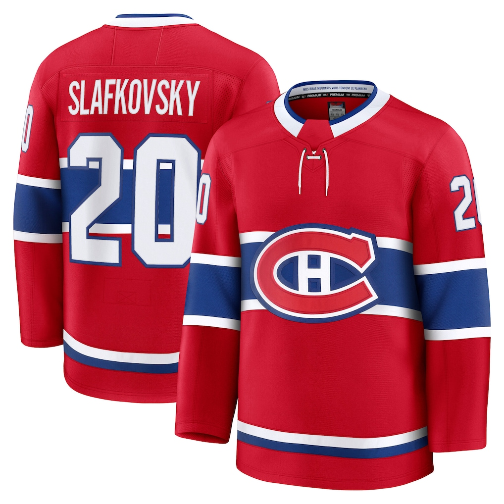 Ndoa M.Canadiens #20 Juraj Slafkovsky Red Premium Jerseys
