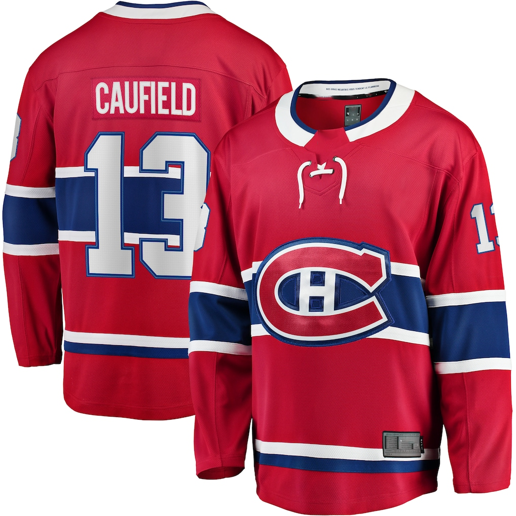 Ndoa M.Canadiens #13 Cole Caufield Red Home Premier Breakaway Player Jerseys