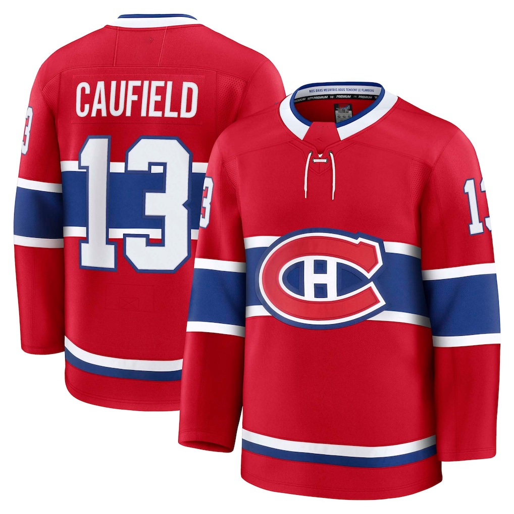 Ndoa M.Canadiens #13 Cole Caufield Red Home Premium Jerseys
