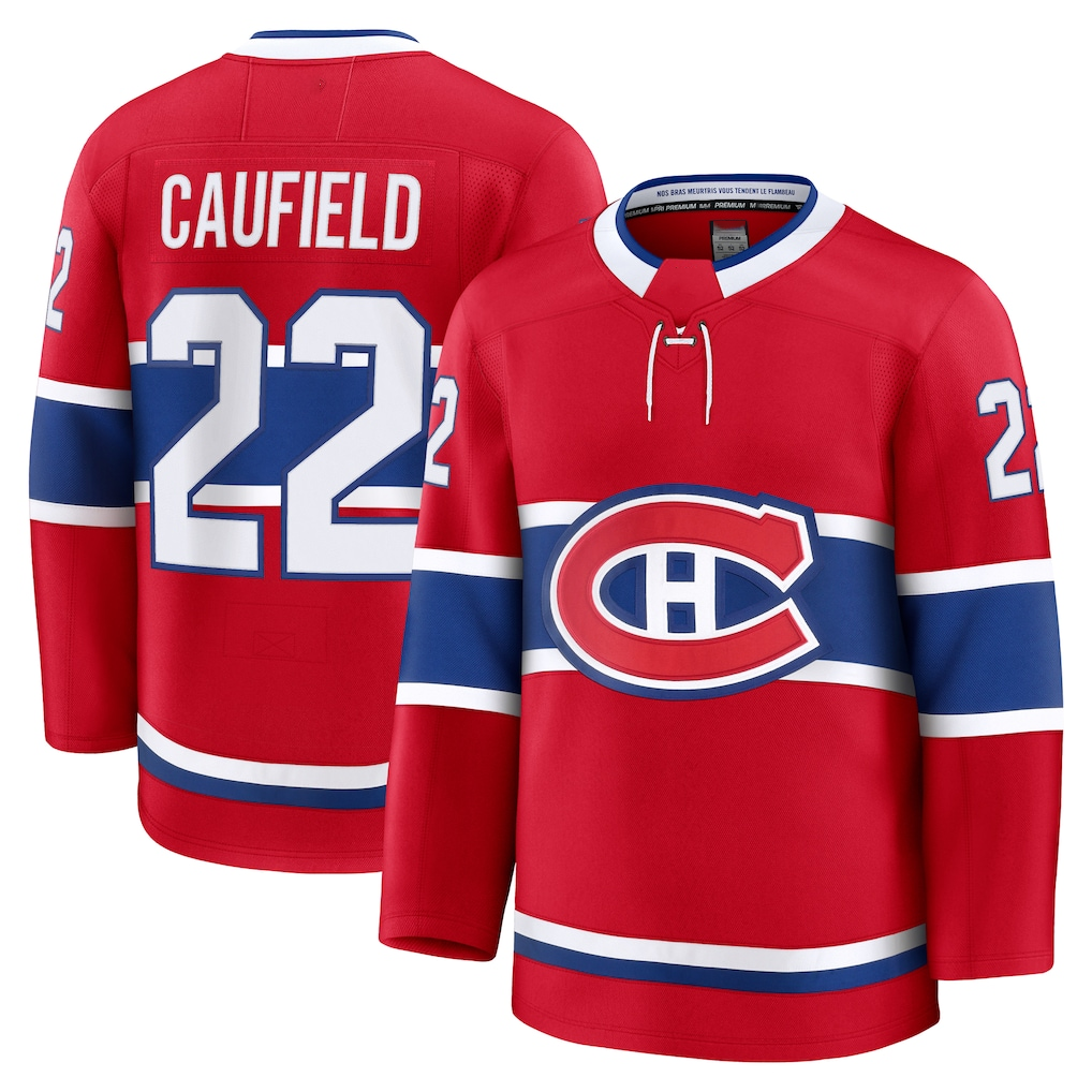 Ndoa M.Canadiens #22 Cole Caufield Red Home Premium Jerseys