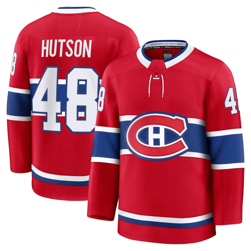 Ndoa M.Canadiens #48 Lane Hutson Red Home Premium Jerseys