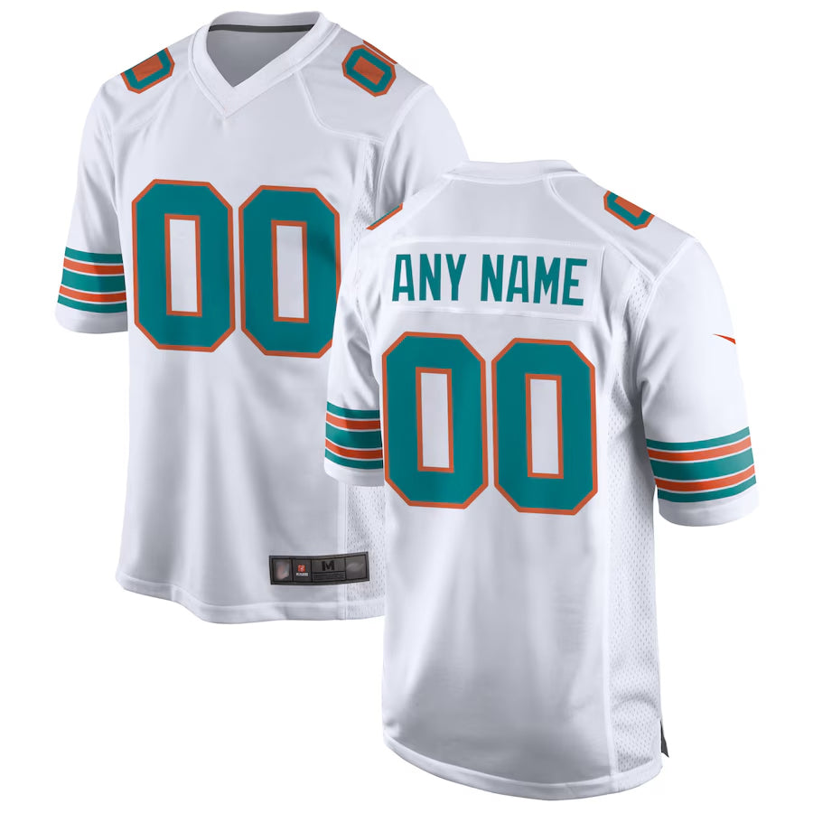 Ndoa Custom M.Dolphins Game Secondary Alternate Stitched Jerseys