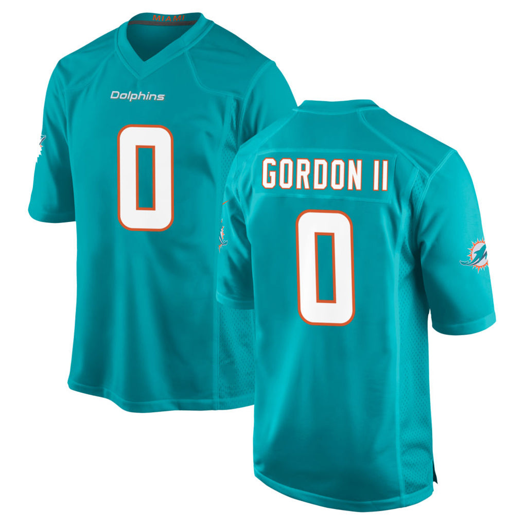 Ndoa M.Dolphins #0 Ollie Gordon II Player Aqua Home Game Stitched Jerseys
