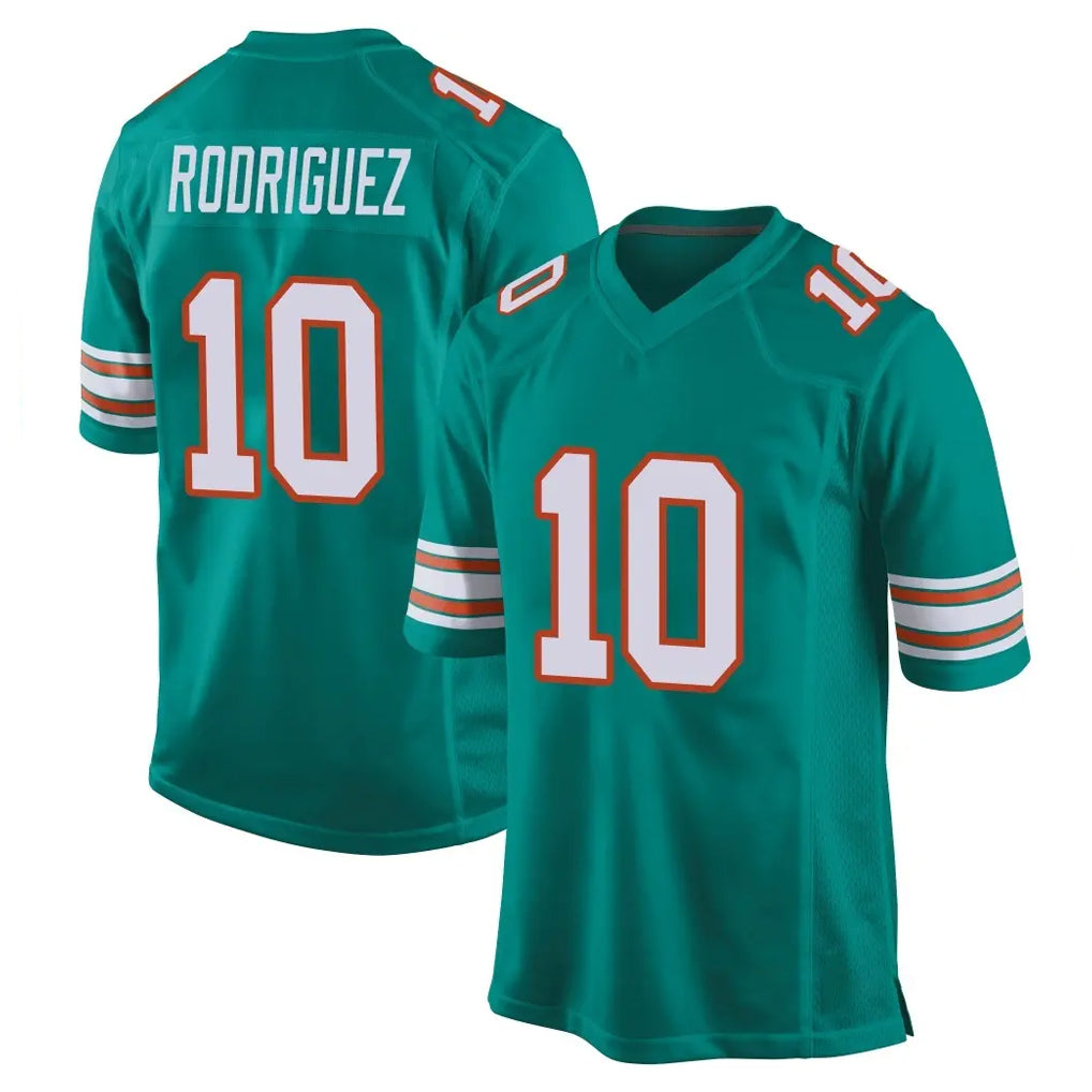 Ndoa M.Dolphins #10 Jacob Rodriguez Player Aqua Alternate Home Game Stitched Jerseys