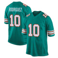 Ndoa M.Dolphins #10 Jacob Rodriguez Player Aqua Alternate Home Game Stitched Jerseys