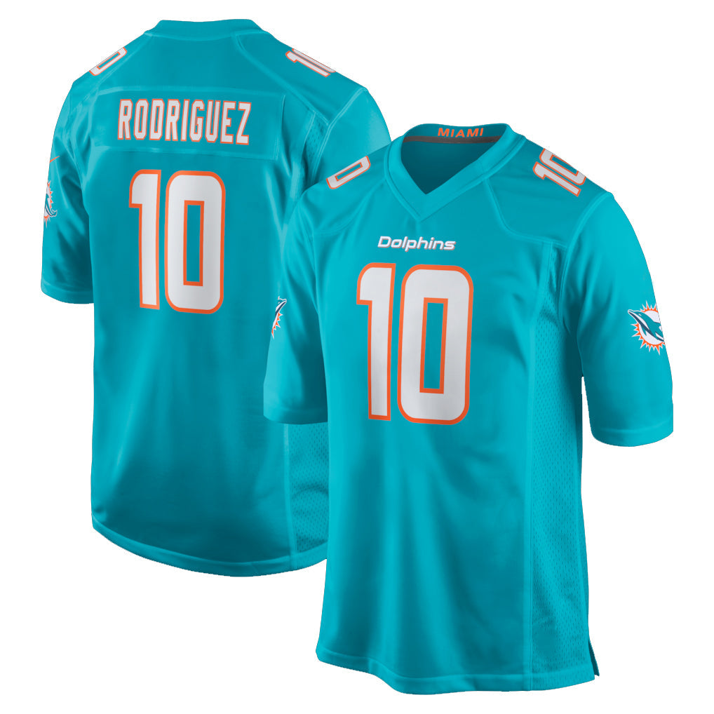 Ndoa M.Dolphins #10 Jacob Rodriguez Player Aqua Home Game Stitched Jerseys