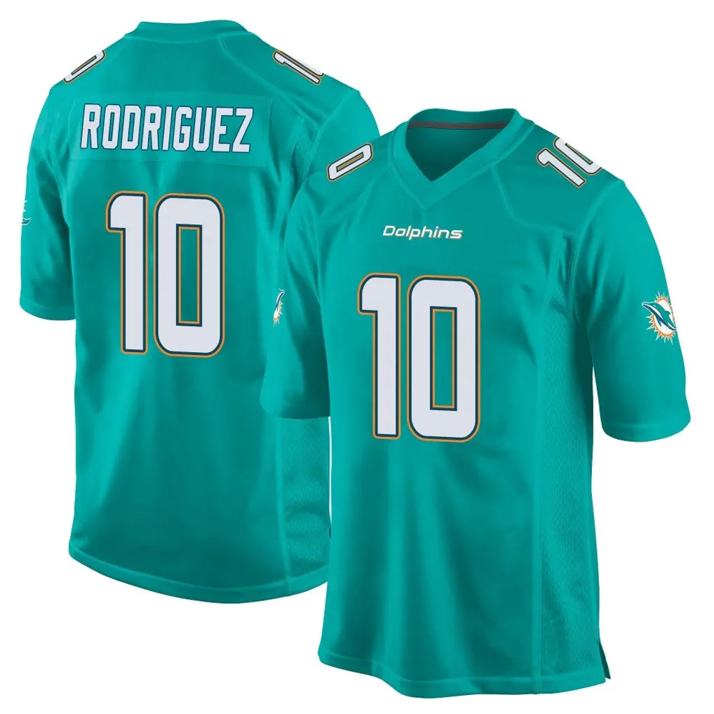 Ndoa M.Dolphins #10 Jacob Rodriguez Player Aqua Team Color Home Game Stitched Jerseys