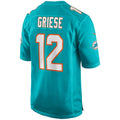 Ndoa M.Dolphins #12 Bob Griese Player Aqua Game Stitched Jerseys