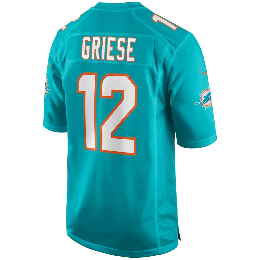 Ndoa M.Dolphins #12 Bob Griese Player Aqua Game Stitched Jerseys