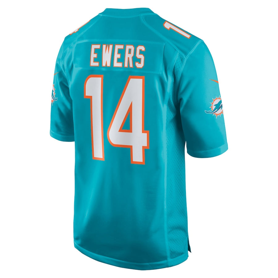 Ndoa M.Dolphins #14 Quinn Ewers Player Aqua Home Game Stitched Jerseys