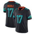 Ndoa M.Dolphins #17 Jaylen Waddle Player Blue Rivalries Collection Vapor Limited Stitched Jerseys
