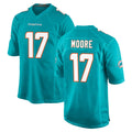 Ndoa M.Dolphins #17 Trey Moore Player Aqua Home Game Stitched Jerseys