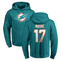 Ndoa M.Dolphins #17 Trey Moore Player Aqua LOGO Pullover Hoodies Limited Stitched Jerseys