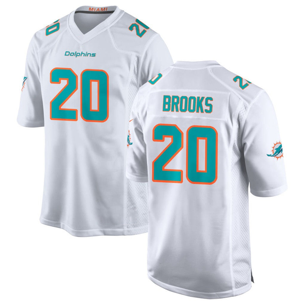 Ndoa M.Dolphins #20 Jordyn Brooks Player White Limited Home Game Stitched Jerseys