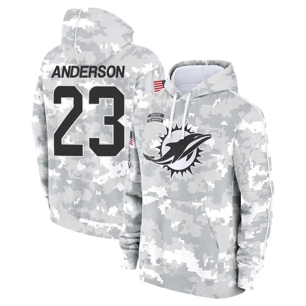 Ndoa M.Dolphins #23 Zayne Anderson Player Arctic Camo Salute to Service Hoodies Limited Game Stitched Jerseys