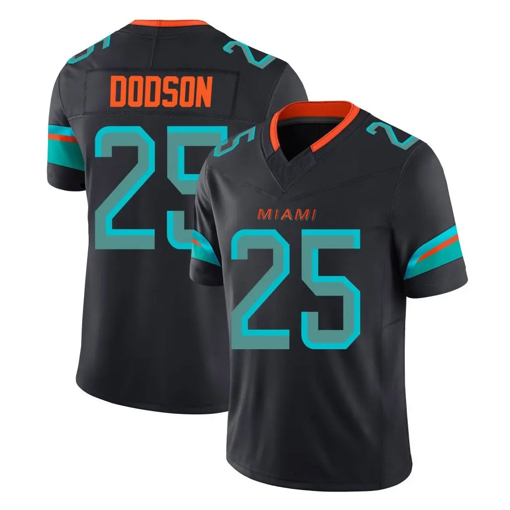 Ndoa M.Dolphins #25 Tyrel Dodson Player Black Limited Pitch Rivalries Collection Home Game Stitched Jerseys
