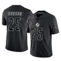 Ndoa M.Dolphins #25 Tyrel Dodson Player Black Reflective Limited Game Stitched Jerseys